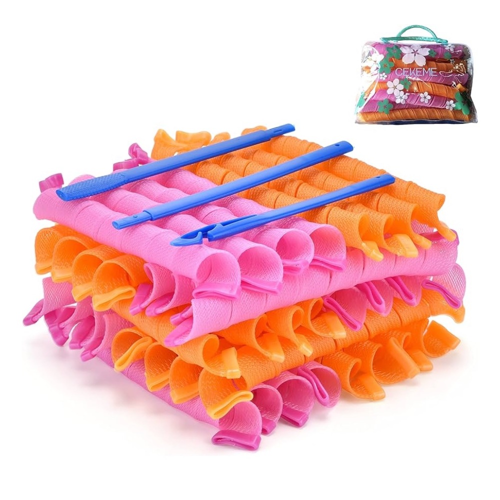 Heatless Spiral Hair Curlers for Long Hair - Heatless Curls Overnight 22inch